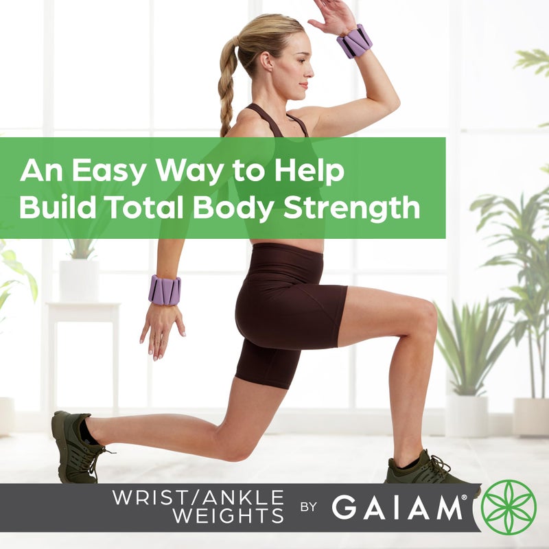 Gaiam Wearable Bracelet to Strengthen  Tone & Sculpt  Adjustable Ankle Weights for Women & Men for Yoga - Image 2